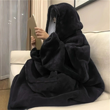Darrahopens Fashion > Women's Fashion > Women's Tops & T-shirts Ultra-Soft Fleece Wearable Blanket Hoodie, Unisex Hooded Large-Pocket Lazy Warm Home Wear(RED)