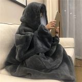 Darrahopens Fashion > Women's Fashion > Women's Tops & T-shirts Ultra-Soft Fleece Wearable Blanket Hoodie, Unisex Hooded Large-Pocket Lazy Warm Home Wear(RED)