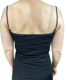Darrahopens Fashion > Women's Fashion > Women's Tops & T-shirts Womens Camisole Top Cami Strap Top Singlet Summer Basic Tank Shirt - Black - 12-14