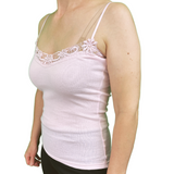 Darrahopens Fashion > Women's Fashion > Women's Tops & T-shirts Womens Camisole Top Cami Strap Top Singlet Summer Basic Tank Shirt - Pink - 12-14