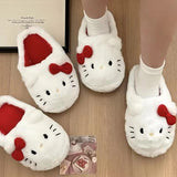 Darrahopens Fashion > Women's Fashion > Women's Uggs & Slippers Sanrio Hello Kitty Plush Slippers for Women Girls Size 36-37 Soft Padded Winter Bedroom Shoes Kawaii Cute