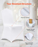 Darrahopens Fashion > Women's Fashion > Women's Uggs & Slippers VEVOR Stretch Spandex Folding Chair Covers, Universal Fitted Chair Cover, Removable Washable Protective Slipcovers, for Wedding, Holiday, Banquet, Party, Celebration, Dining (100PCS White)