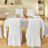Darrahopens Fashion > Women's Fashion > Women's Uggs & Slippers VEVOR Stretch Spandex Folding Chair Covers, Universal Fitted Chair Cover with Skirt, Removable Washable Protective Slipcovers, for Wedding, Holiday, Banquet, Party, Celebration, Dining (4 PCS White)