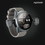 Darrahopens Fashion > Women's Fashion > Women's Watches Aipower Smart Watch with Earbuds Pop-Up Headphones 4G Music Fitness Tracker W28 Pro