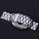Darrahopens Fashion > Women's Fashion > Women's Watches Apple Watch Band Compatible with Series 9 8 7 6 5 Stainless Steel Metal Bracelet Silver 49mm 45mm 44mm 42mm