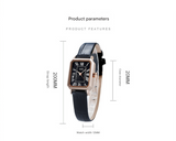 Darrahopens Fashion > Women's Fashion > Women's Watches Rose gold shell, white plate, green belt Ladies Quartz Watch - Classic Rectangular, Leather Band
