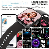 Darrahopens Fashion > Women's Fashion > Women's Watches Smartwatch, men's and women's, 4.95cm fitness tracker, supports answering/making calls, wireless/睡Sleep tracking / 50 exercise modes, fitness watch, holiday gift, Valentine's Day gift