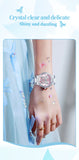 Darrahopens Fashion > Women's Fashion > Women's Watches Women's Butterfly Quartz Watch with Ceramic Steel Strap and Luminous Hands (Silver shell powder surface steel belt)