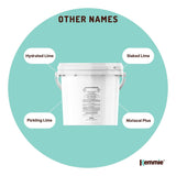Darrahopens Food & Beverage 2.5kg Calcium Hydroxide Powder Tub Food Grade FCC Hydrated Slaked Pickling Lime