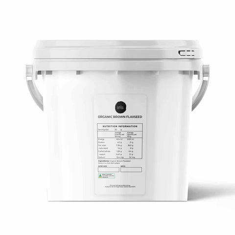 Darrahopens Food & Beverage 3.5Kg Organic Brown Linseed Flaxseed Tub Whole Flax Seed Non GMO Omega3 6 Fibre