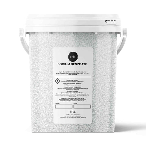 Darrahopens Food & Beverage 800g Sodium Benzoate Powder Tub - Preservative 211 Pharmaceutical Grade FCC Prills