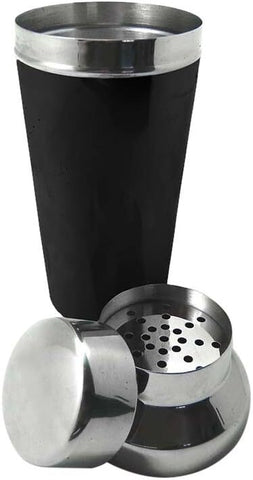 Darrahopens Food & Beverage > Alcoholic Beverages > Wine 700ml Vin Bouquet Cocktail Shaker Shaker with Strainer in Silver/Black