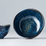 Darrahopens Food & Beverage > Pantry > Condiments & Sauces Sauce Dish Organic Shape 8.5cm Kanso Indigo Blue Glaze