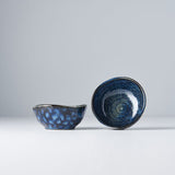 Darrahopens Food & Beverage > Pantry > Condiments & Sauces Sauce Dish Organic Shape 8.5cm Kanso Indigo Blue Glaze