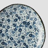 Darrahopens Food & Beverage > Pantry > Condiments & Sauces Saucer Organic Shape 12cm Blue Daisy Glaze