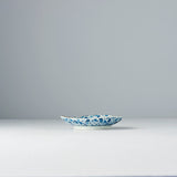 Darrahopens Food & Beverage > Pantry > Condiments & Sauces Saucer Organic Shape 12cm Blue Daisy Glaze