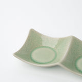 Darrahopens Food & Beverage > Pantry > Condiments & Sauces Two Section Sauce Dish Celadon Glaze