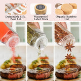 Darrahopens Food & Beverage > Pantry > Seasonings & Spices CARLA HOME 24 Glass Spice Jars with Bamboo Lids, Shaker Tops, 180 Spice Labels, White Pen & Funnel for Kitchen Organization, Spice Rack, Seasoning & Herb Storage