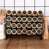 Darrahopens Food & Beverage > Pantry > Seasonings & Spices CARLA HOME 24 Glass Spice Jars with Bamboo Lids, Shaker Tops, 180 Spice Labels, White Pen & Funnel for Kitchen Organization, Spice Rack, Seasoning & Herb Storage