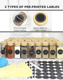 Darrahopens Food & Beverage > Pantry > Seasonings & Spices CARLA HOME 24 Glass Spice Jars with Bamboo Lids, Shaker Tops, 180 Spice Labels, White Pen & Funnel for Kitchen Organization, Spice Rack, Seasoning & Herb Storage
