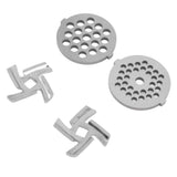 Darrahopens Food & Beverage > Pantry > Seasonings & Spices Stainless Steel Meat Grinder Plate Discs Grinding Blades for Food Grinder Attachment 2 Sharp Blades 2 Cutting Plates In Australia - Darrahopens