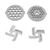 Darrahopens Food & Beverage > Pantry > Seasonings & Spices Stainless Steel Meat Grinder Plate Discs Grinding Blades for Food Grinder Attachment 2 Sharp Blades 2 Cutting Plates In Australia - Darrahopens