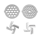 Darrahopens Food & Beverage > Pantry > Seasonings & Spices Stainless Steel Meat Grinder Plate Discs Grinding Blades for Food Grinder Attachment 2 Sharp Blades 2 Cutting Plates In Australia - Darrahopens