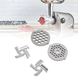Darrahopens Food & Beverage > Pantry > Seasonings & Spices Stainless Steel Meat Grinder Plate Discs Grinding Blades for Food Grinder Attachment 2 Sharp Blades 2 Cutting Plates In Australia - Darrahopens