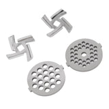 Darrahopens Food & Beverage > Pantry > Seasonings & Spices Stainless Steel Meat Grinder Plate Discs Grinding Blades for Food Grinder Attachment 2 Sharp Blades 2 Cutting Plates In Australia - Darrahopens