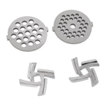 Darrahopens Food & Beverage > Pantry > Seasonings & Spices Stainless Steel Meat Grinder Plate Discs Grinding Blades for Food Grinder Attachment 2 Sharp Blades 2 Cutting Plates In Australia - Darrahopens
