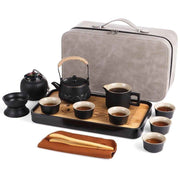 13PCS Tea Sets for Adults Cups Saucers and Tea Pot and Tray, Kongfu Ceramic Teapot Set, Tea Gift Sets with Portable Storing Case, Chinese Tea Set for Home Gifting Outdoor and Office In Australia - Darrahopens