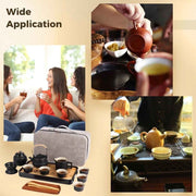 13PCS Tea Sets for Adults Cups Saucers and Tea Pot and Tray, Kongfu Ceramic Teapot Set, Tea Gift Sets with Portable Storing Case, Chinese Tea Set for Home Gifting Outdoor and Office In Australia - Darrahopens