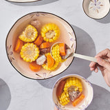 Darrahopens Food & Beverage > Pantry > Teas & Accessories 5in Beautiful Ceramic Bowl Purple Exquisite Ceramic Soup Bowls for Salad Pasta Rice Dessert In Australia - Darrahopens