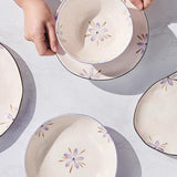 Darrahopens Food & Beverage > Pantry > Teas & Accessories 5in Beautiful Ceramic Bowl Purple Exquisite Ceramic Soup Bowls for Salad Pasta Rice Dessert In Australia - Darrahopens