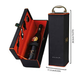 Darrahopens Food & Beverage > Pantry > Teas & Accessories Black wine gift set, wine accessories, wine carry case, Australian wine lover gift, essential wine tools, premium wine kit, gifting wine set, durable wine case