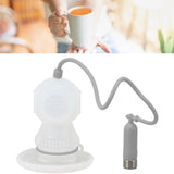 Darrahopens Food & Beverage > Pantry > Teas & Accessories Silicone Tea Infuser Cute Diver Shape Loose Tea Leaf Filter Tea Diffuser Strainer with Chain and Drip Tray for Home Grey In Australia - Darrahopens