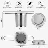 Darrahopens Food & Beverage > Pantry > Teas & Accessories Stainless Steel Tea Filter Infuser with Lock Fine Holes Foldable Design