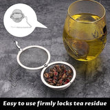 Darrahopens Food & Beverage > Pantry > Teas & Accessories Tea filter - 3 pieces - Stainless steel tea filter - Tea ball filter - Tea filter pot - Infusion ball - Stainless steel tea filter - with extended chain hook - Round tea filter