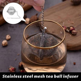 Darrahopens Food & Beverage > Pantry > Teas & Accessories Tea filter - 3 pieces - Stainless steel tea filter - Tea ball filter - Tea filter pot - Infusion ball - Stainless steel tea filter - with extended chain hook - Round tea filter