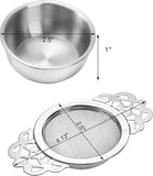 Darrahopens Food & Beverage > Pantry > Teas & Accessories Tea Strainer - 2-piece set - Stainless steel tea infuser - Tea steeper with handle and drip cup - 6.5 cm - Mesh tea filter