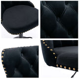 darrahopens Furniture > Bar Stools & Chairs 2x Height Adjustable Swivel Bar Stool Velvet Nailhead Barstool with Footrest