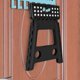 Darrahopens Furniture > Bar Stools & Chairs 39cm Plastic Folding Step Stool Portable Chair Flat Indoor/Outdoor Home - Black