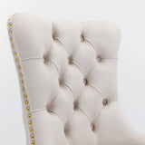 Darrahopens Furniture > Bar Stools & Chairs AADEN 2x Velvet Dining Chairs with Golden Metal Legs-Black