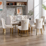 Darrahopens Furniture > Bar Stools & Chairs AADEN 4x Velvet Dining Chairs with Golden Metal Legs-Black