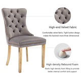 Darrahopens Furniture > Bar Stools & Chairs AADEN 8x Velvet Dining Chairs with Golden Metal Legs-Black