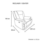 Darrahopens Furniture > Bar Stools & Chairs > Arm Chairs & Recliners 1 Seater Power Recliner Chair in Grey In Australia - Darrahopens