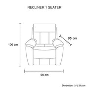 Darrahopens Furniture > Bar Stools & Chairs > Arm Chairs & Recliners 1 Seater Top Grain Leather Electric Recliner Sofa In Australia - Darrahopens