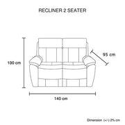 Darrahopens Furniture > Bar Stools & Chairs > Arm Chairs & Recliners 2 Seater Top Grain Leather Electric Recliner Sofa In Australia - Darrahopens