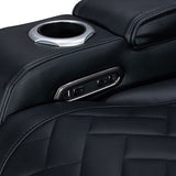 Darrahopens Furniture > Bar Stools & Chairs > Arm Chairs & Recliners 3+2+1 Seater Power Recliner Sofa Set with LED Light In Black