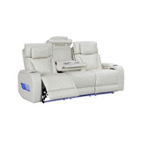 Darrahopens Furniture > Bar Stools & Chairs > Arm Chairs & Recliners 3+2 Seater Power Recliner Sofa Set with LED Light In Grey
